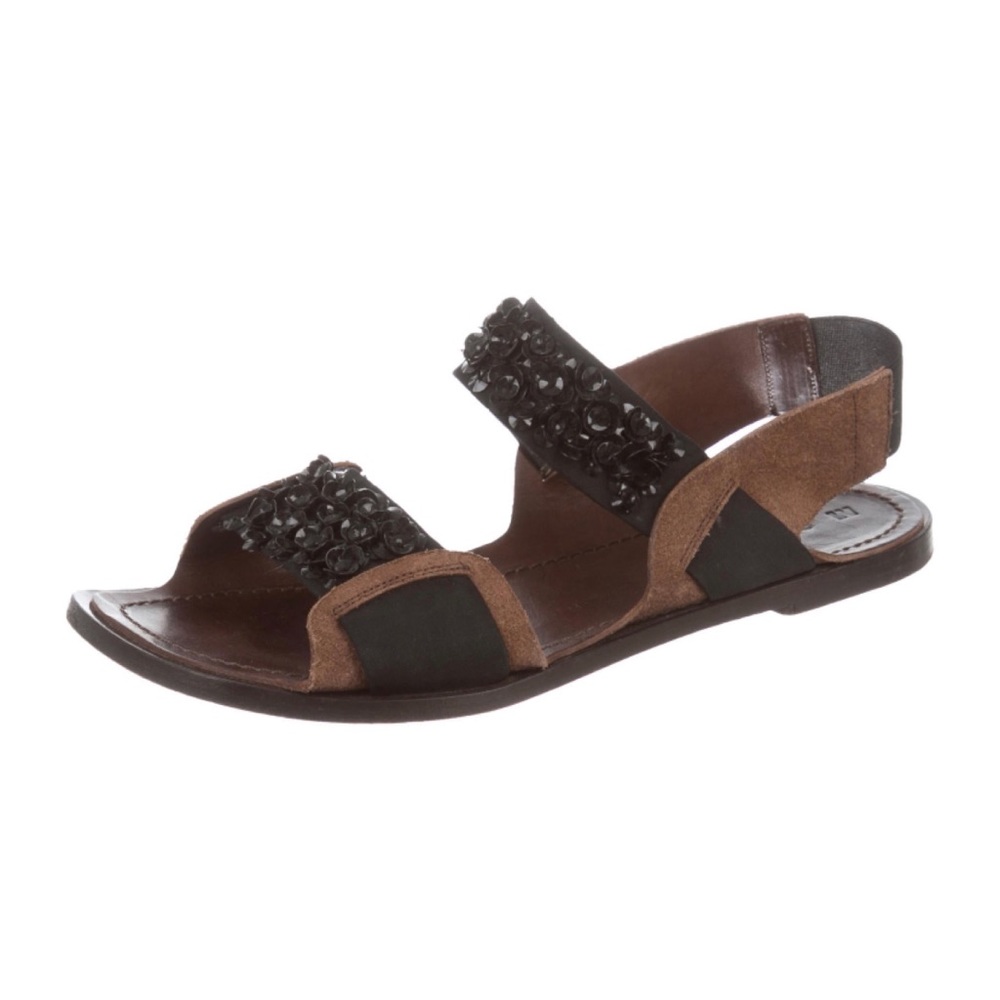 Marni Suede leather slingback sandals 7.5 w box